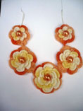 Oranžovožlutý<br>náhrdelník 45 cm, cena 150 Kč